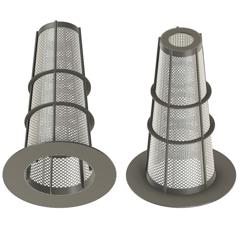 Inline LNG cone strainer protecting compressor station equipment