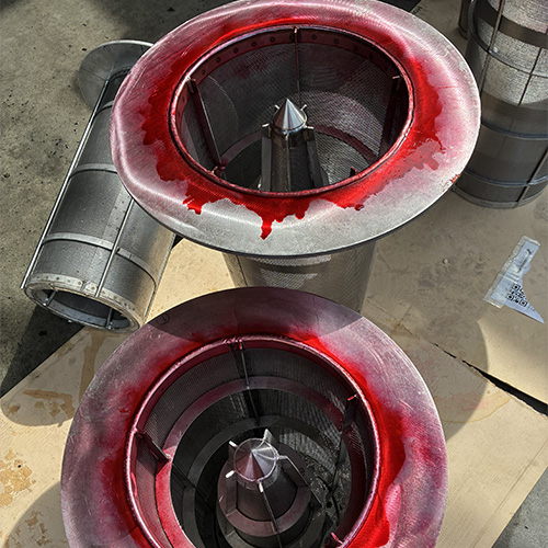 Dye Penetrant Testing (DPI) of Cone Strainer Welds