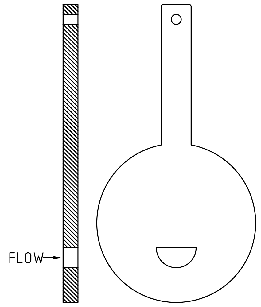 Segmental restricted orifice plate Segmental restricted orifice plate