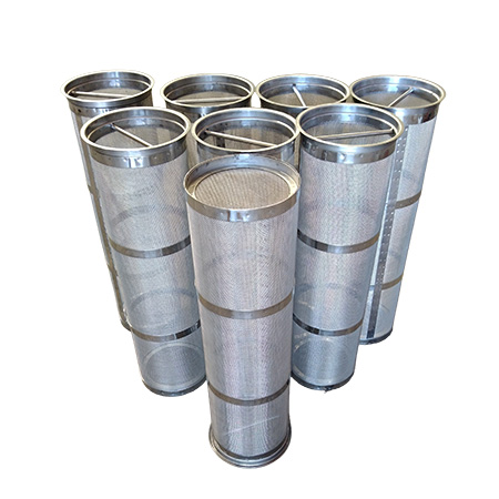 Stainless steel perforated and mesh lined filter baskets